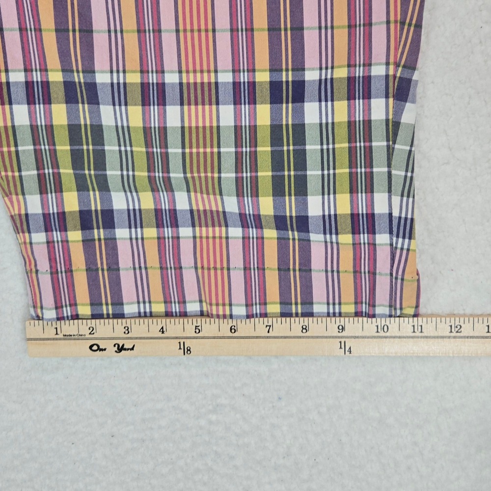 Polo Ralph Lauren Plaid‎ Shorts Mens 36 Multi-Color Madras Cotton Coastal Preppy - Picture 8 of 12